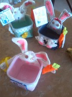 Cestinhos coelhos Páscoa